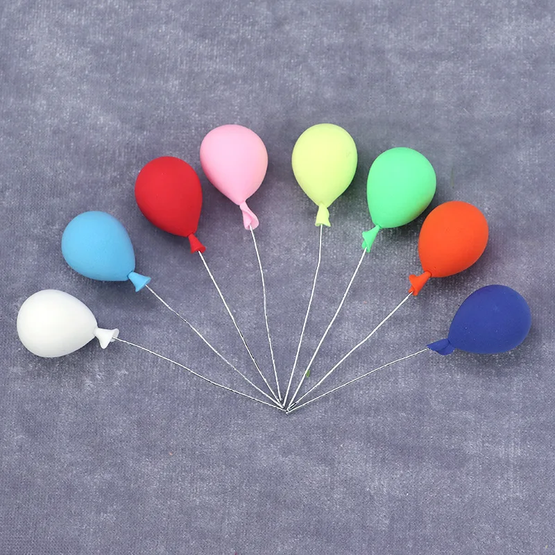 

8Pcs1:12 Scale Dollhouse Miniature | Kawaii Polymer Clay Balloons | Tiny Simulation Decor for Micro Scene - DIY Craft Accessory
