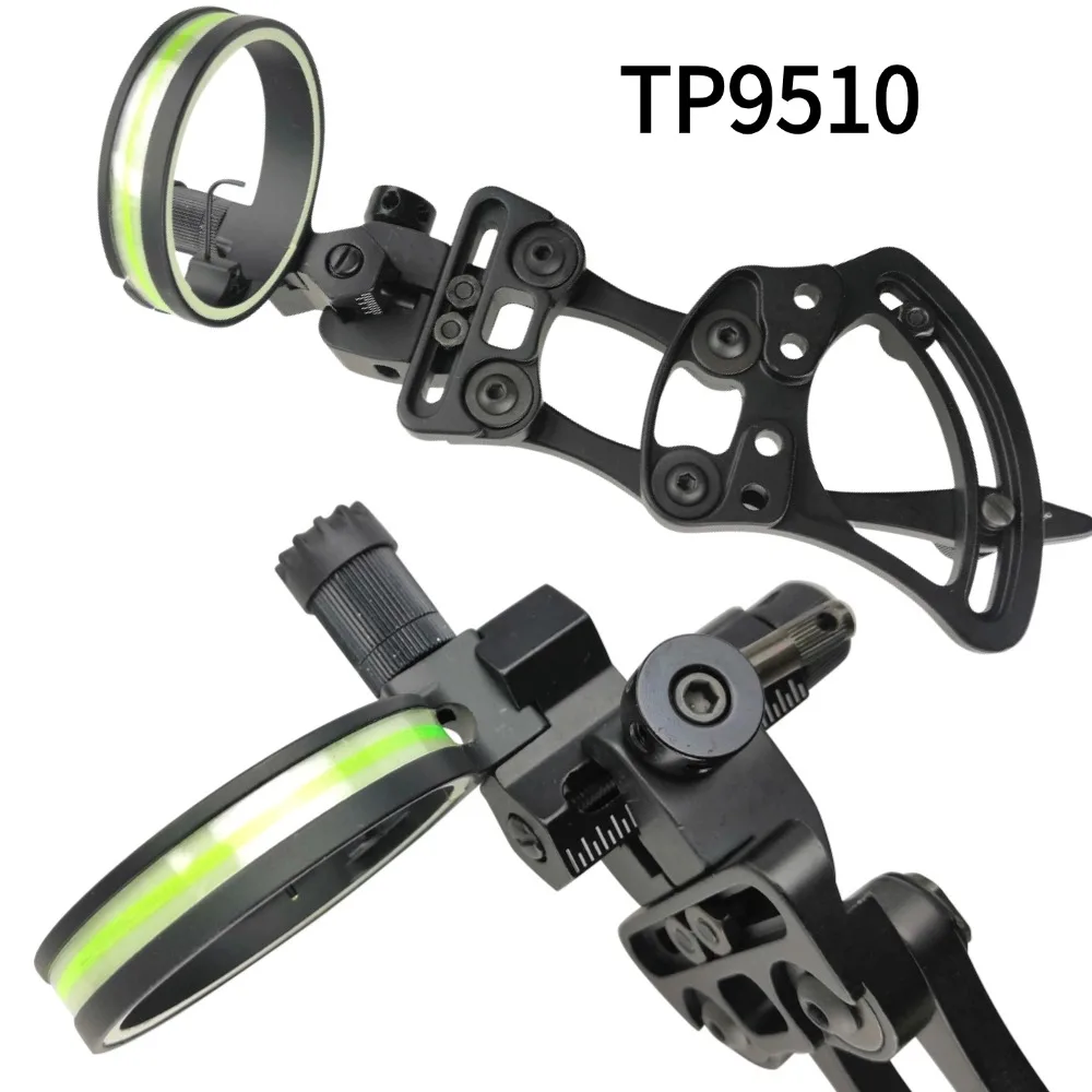 

1pc Archery CNC Aluminum Alloy Bow Sight 0.019inch Optical Fiber Fine-Tuning Aiming Tool for Compound Bow Hunting Shooting Acc