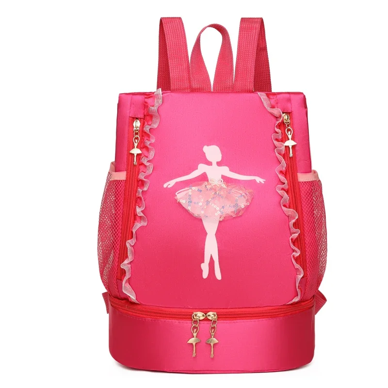 Bolsa de bailarina de encaje para niñas, zapatos de baile de Ballet, bolsas de princesa de dibujos animados, mochila escolar de regalo para bebés