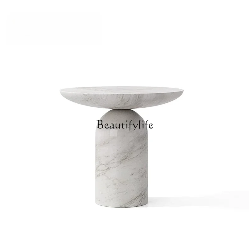 

ld25 Nordic modern marble edge Italian simple light luxury furniture small round table