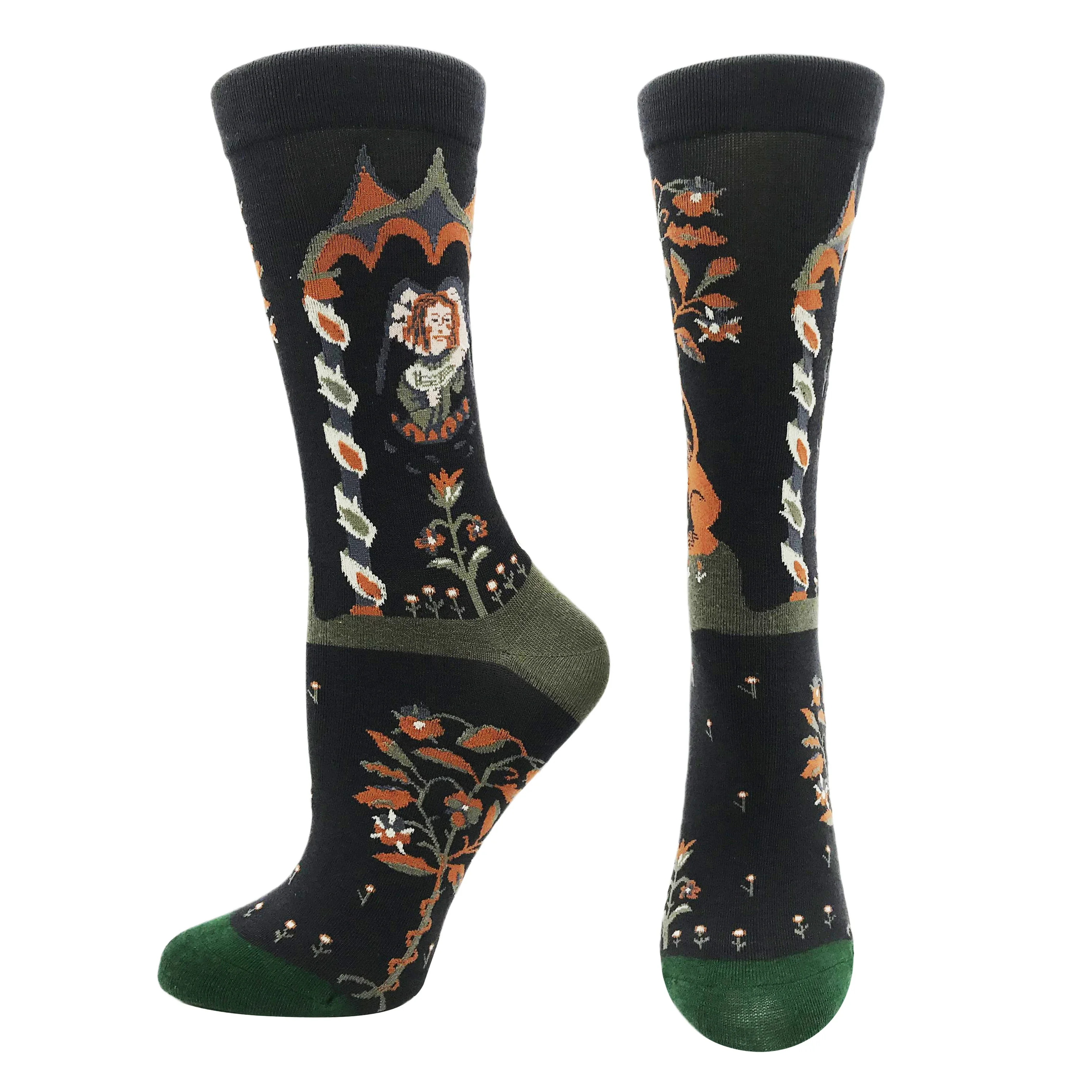 Chaussettes tube colorées pour femmes, série de peinture à l'huile, panneau de Cespour étudiants, personnalité, printemps et automne, nouveau, 2025