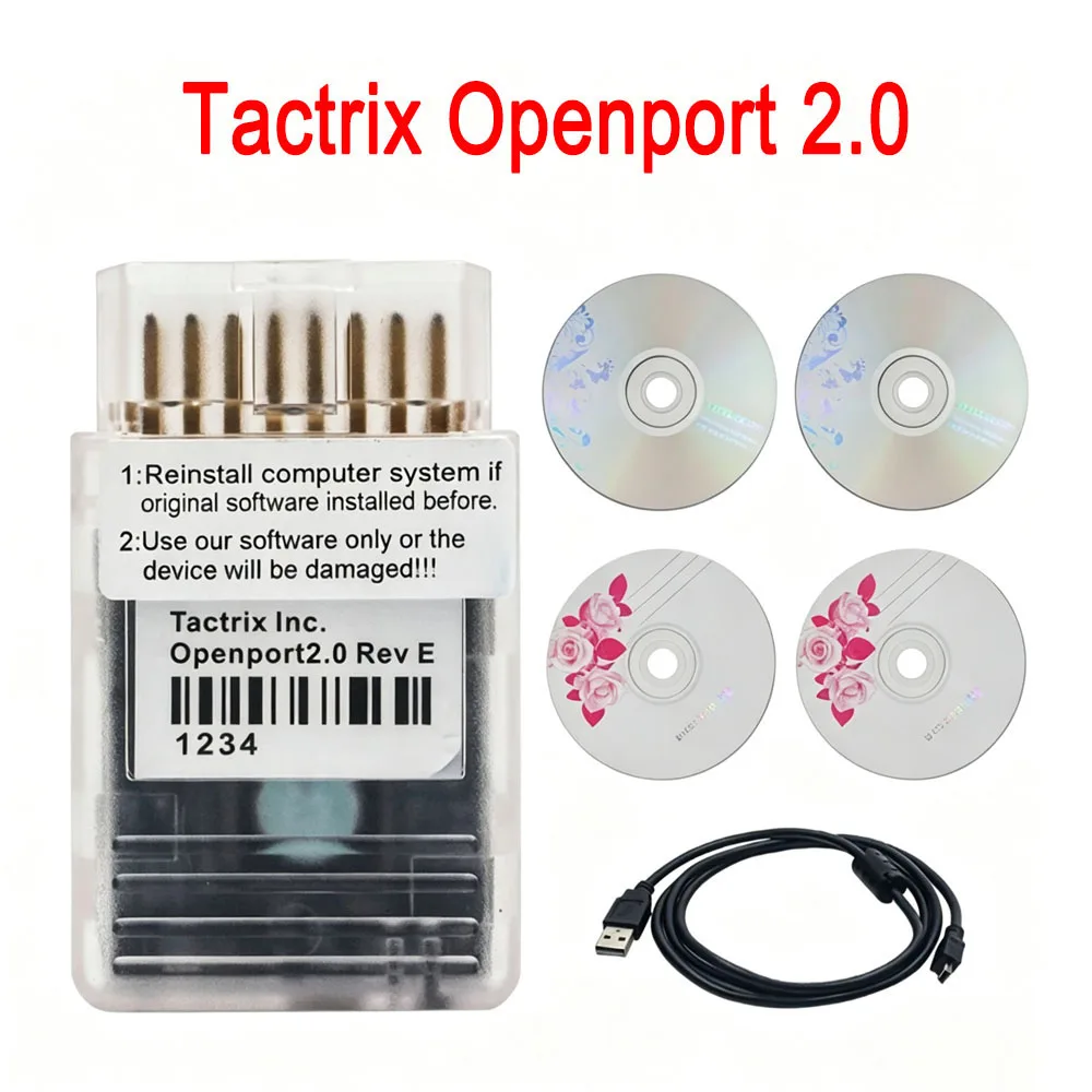 Tactrix Openport 2.0 ECU-Chiptuning-Tool, Vollchip-Open-Port-ECU-Flash-OBD2-Stecker-Scanner für mehrere Fahrzeuge, J2534-Code-Scanner, 4CD – Detail 12