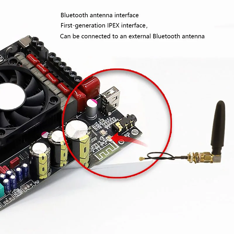 Portable High-Power Bluetooth Digital Sound Amplifier 2.1-Channel Audio Stereo Subwoofer Amplifier Board 300WX2+600W for Home