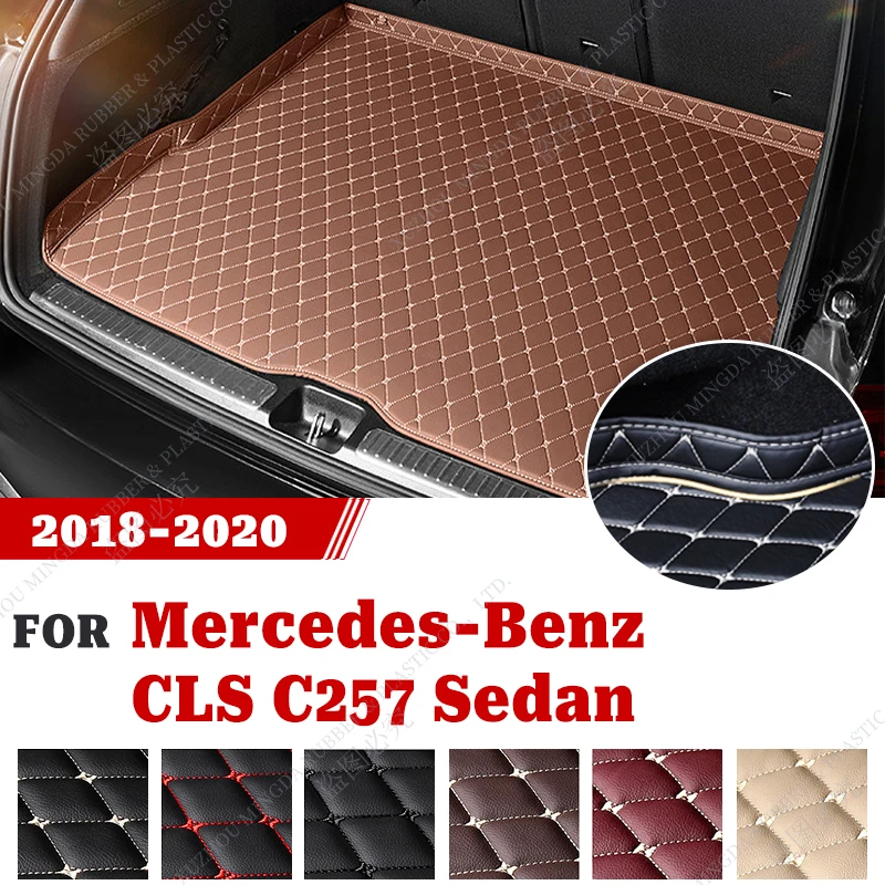 

Car Trunk Mat For Mercedes-Benz CLS Class C257 Sedan 2018 2019 2020 Waterproof Non-Slip Interior Details Auto Accessories