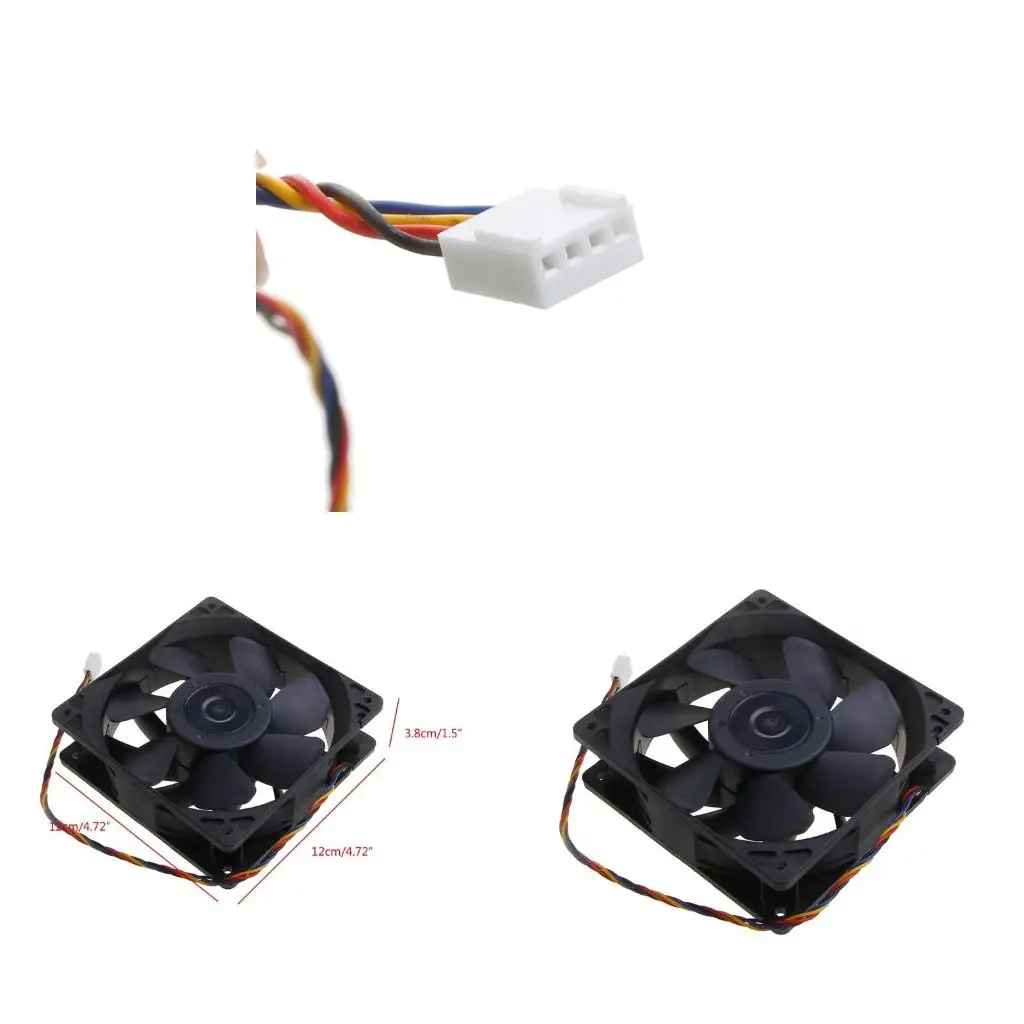 

Бесщеточный вентилятор постоянного тока SG121238BS, 12 см, охлаждающий вентилятор, 120 мм, 12 В постоянного тока, 2,7 А, 1238