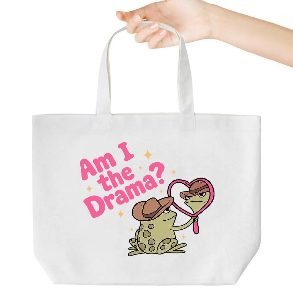 

Сумка "Ковбойская лягушка Drama". Забавный дизайн для продуктового, школьного и ежедневного использования.