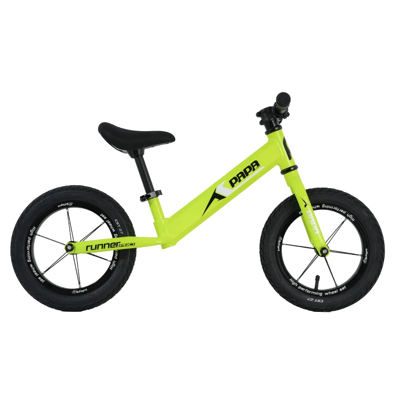 Papabike 12 Inch Aluminum Alloy Balance Bike Runner Pro 2024 Running Bike No Pedal Balance Bicycle for 2-6 Years Old  Child