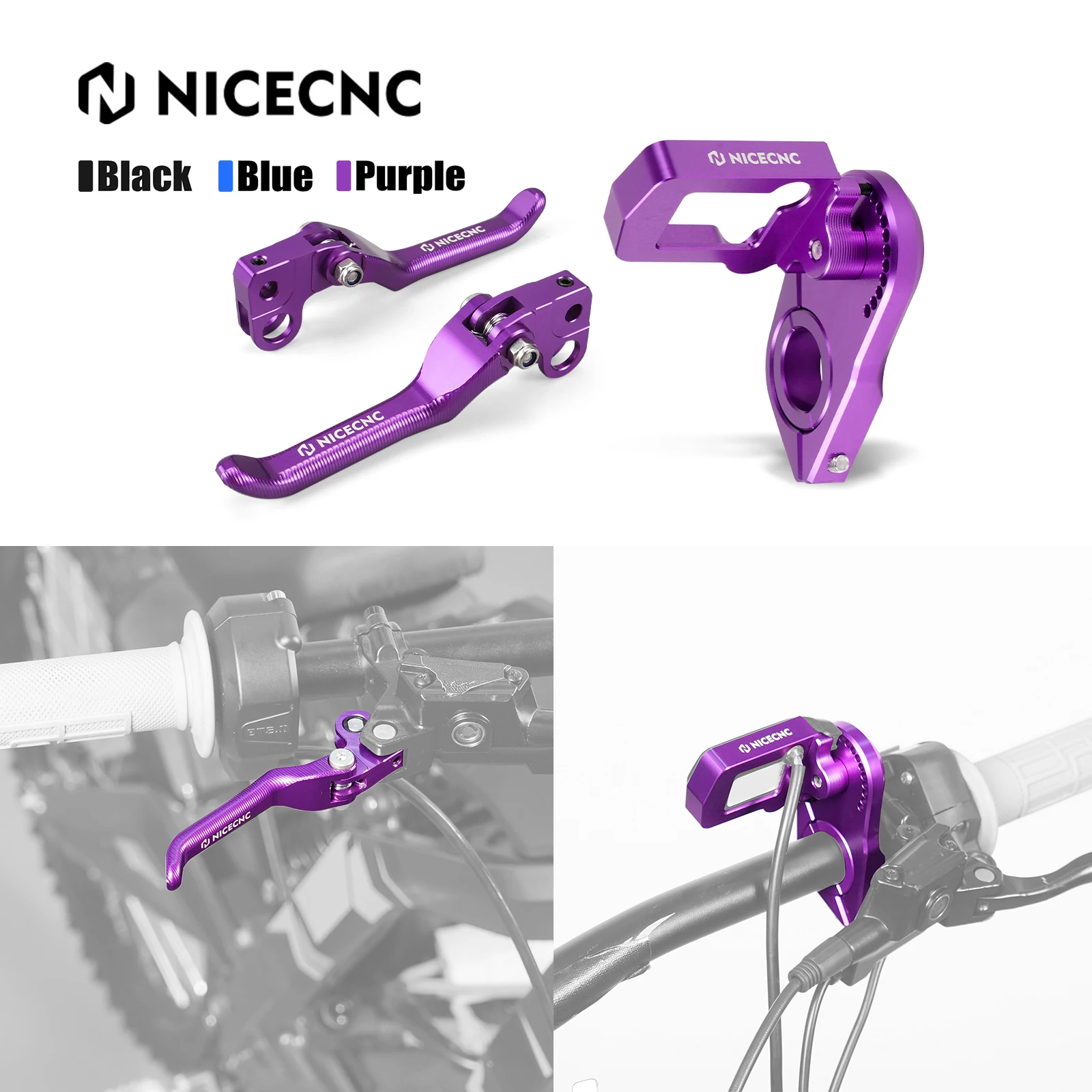 

NICECNC For Surron light bee X light bee S L1E Segway X160 X260 Digital Display Relocation Bracket & Front Rear Brake Levers