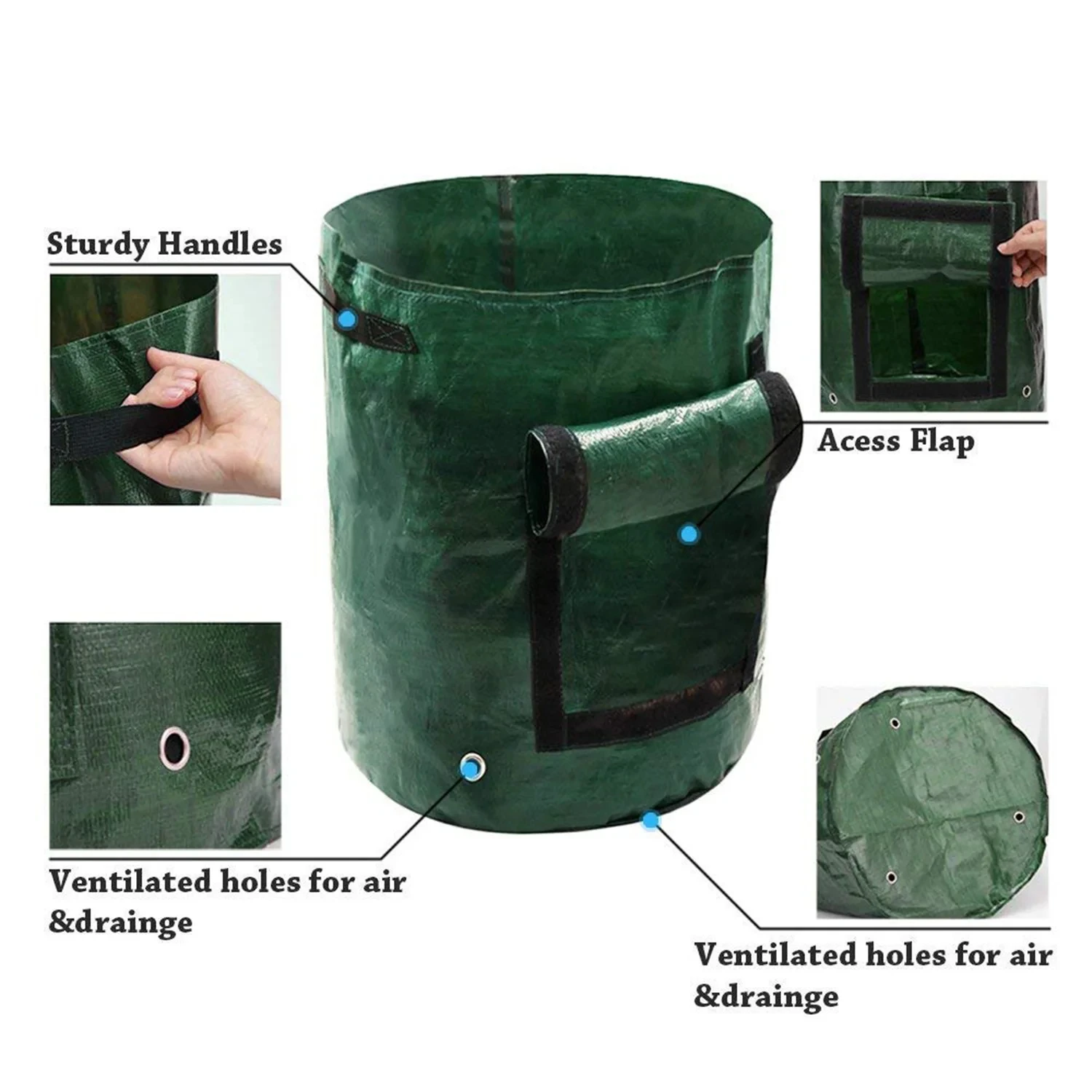 Garden Grow Bags 3/5/7/10 Gall - Vegetable Transplanter 评论和价格