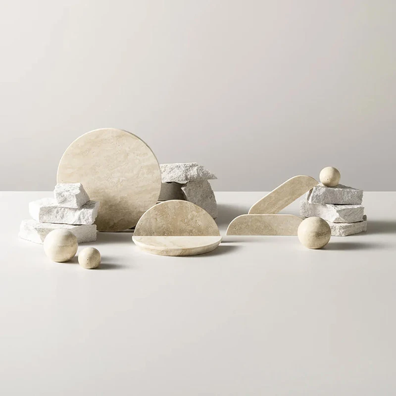 خمر باب الأثاث درج مقبض فاخر البيج الأصفر الترافرتين حجر الرخام مقبض خمر مقبض مخزن ديكور المنزل