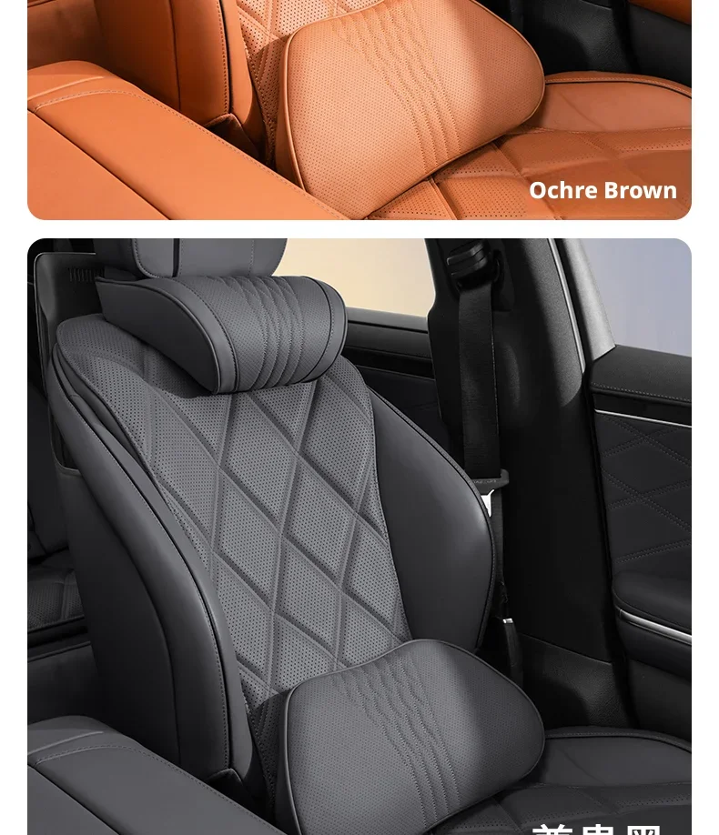 Auto-Kopfstützenkissen 2 Stück Nappaleder für BMW G42 G20 G30 G70 2 3 5 7 Serie F48 E46 X1 G01 X3 G05 X5 G06 X6 Auto-Zubehör – Detail 19