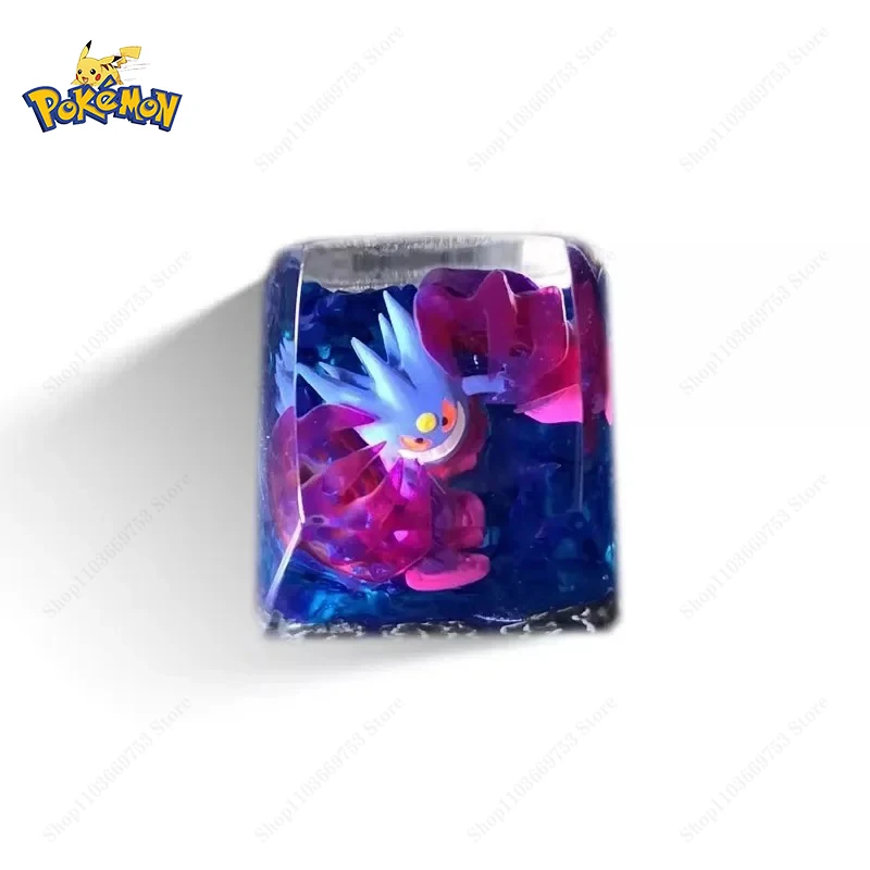 Pokemon Anime Keycaps Pikachu Gengar customized Resin Transparent Stereoscopic Keycaps For Mechanical Keyboard accessories Gifts