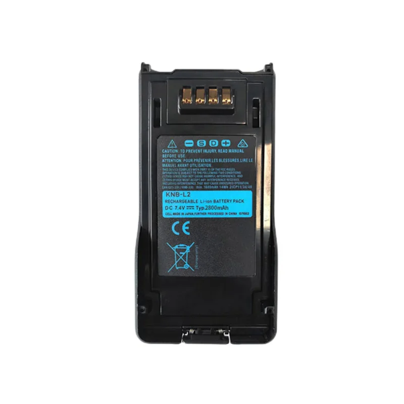 Batteria ricaricabile per walkie talkie di alta qualità KNB-L2 batteria agli ioni di litio 7.4V 2800mAh per KENWOOD NX-5000 NX-5200 NX-5300 NX-5400