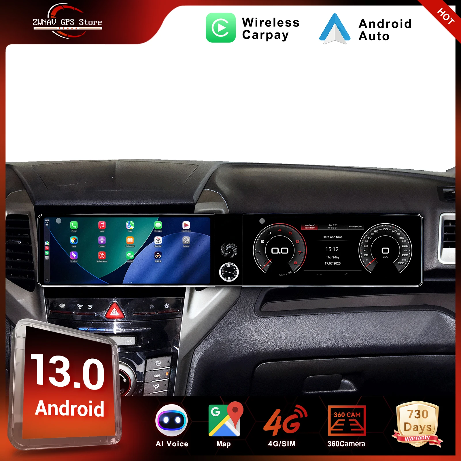 

Автомагнитола ZWNAV для Ssang Yong Tivoli, матовый черный цвет, 2015-2019, беспроводной CarPlay, Android Auto, DSP-звук, GPS-навигация, восьмиядерный процессор, быстрая работа.