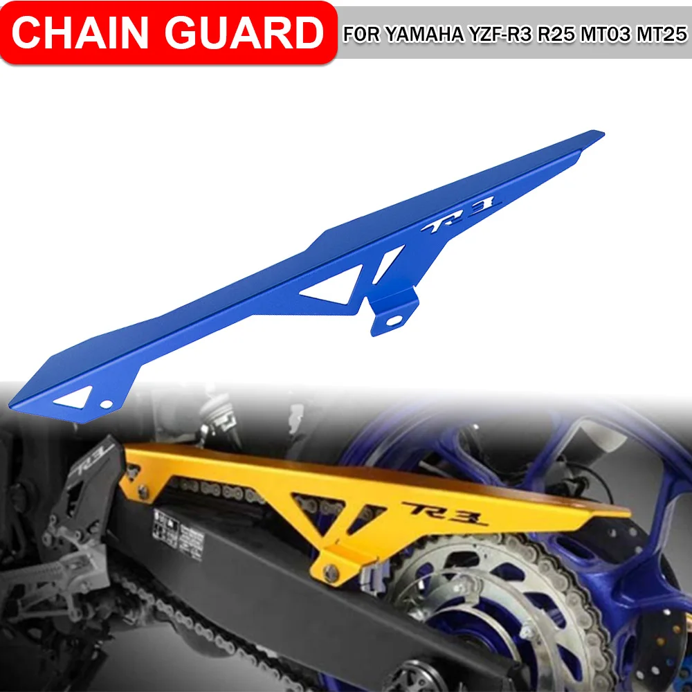 

Motorcycle Chain Guard Cover Rear Wheel Chains Belt Protection Hood For Yamaha MT03 MT25 YZFR3 YZF-R25 MT 03 2015 2016 2017 2018