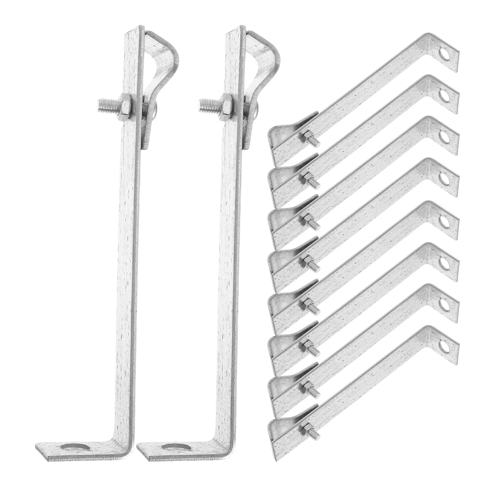 10 قطعة بين قوسين الحماية المجلفن L-شكل الزاوية اليمنى مشابك كابلات التأريض مقاطع لوحة طاقة شمسية إدارة الأسلاك