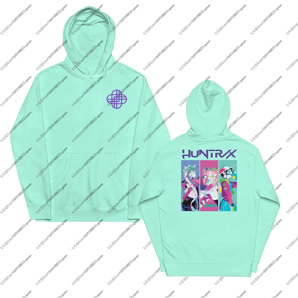 الفتيات تي شيرت الشباب الكبار عادية KPop شيطان الصيادين HUNTR/X سحق هوديي كنزة بمقاس كبير هدية تي شيرت البلوز الرياضة جديد