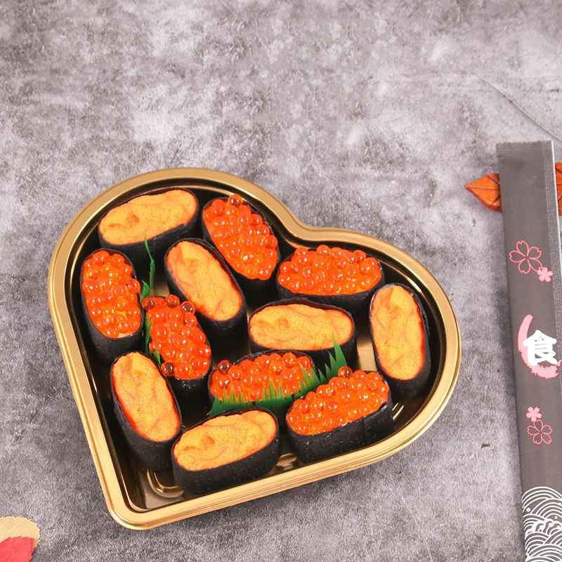 Disposable Heart-shaped Sushi Box Sashimi Platter Takeaway Food Delivery Container Grade PS Salad Bowl Fast Tray