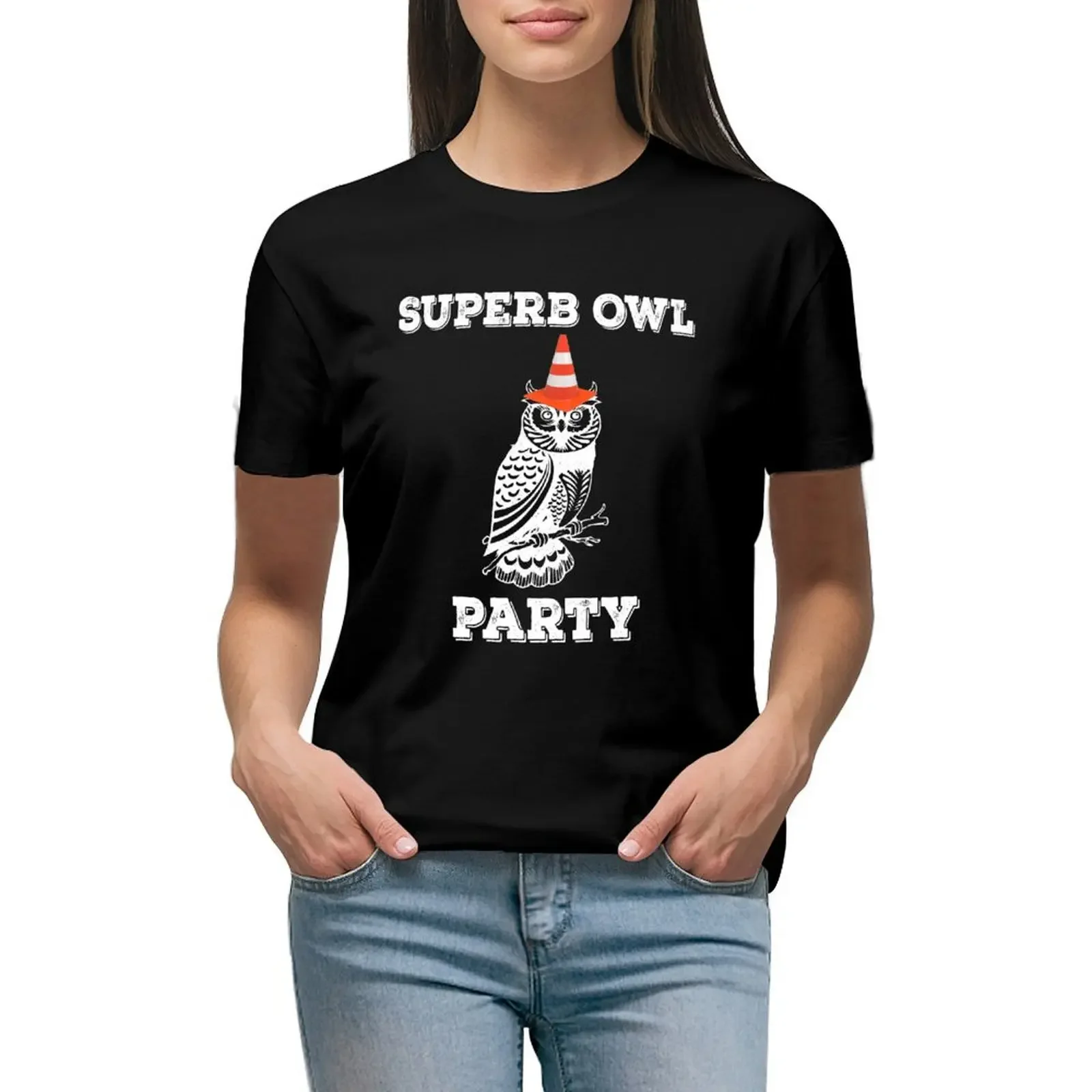 Superb Owl Party - What We Do in the Shadows T-Shirt funnys female anime clothes oversized workout shirts for Women