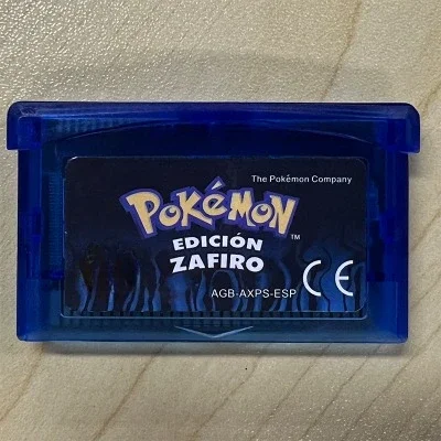 Pokemon Series GBA Game Cartridge 32-Bit-Videospielkonsolenkarte Esmeralda Zafiro Verde Hoja Rubi Rojo Fuego ESP-Version für GBA