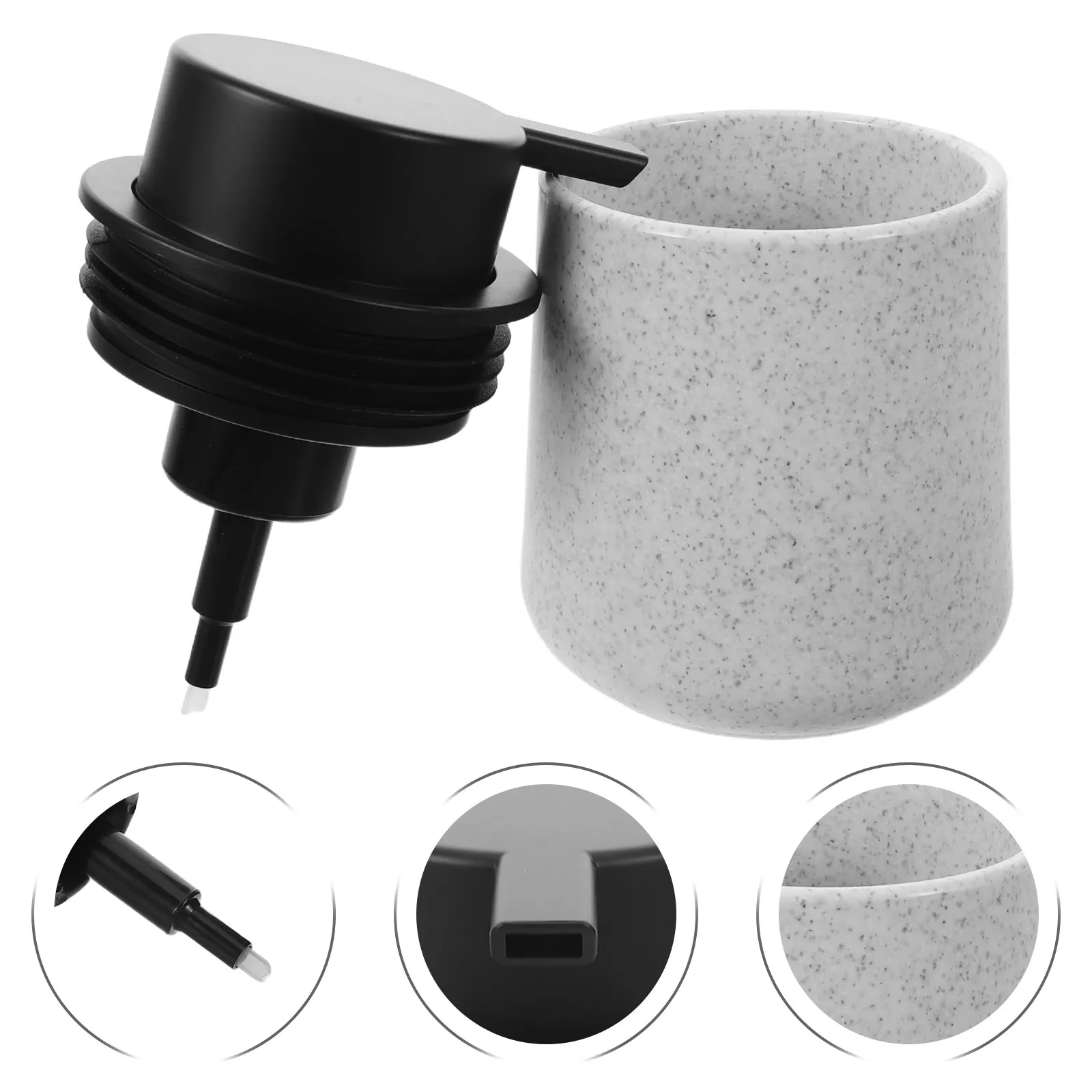 

Vintage Foaming Hand Soap Dispenser Walnut Wood Grain Finish Refillable Foam Pump Bottle Bathroom Kitchen Lotion Shampoo