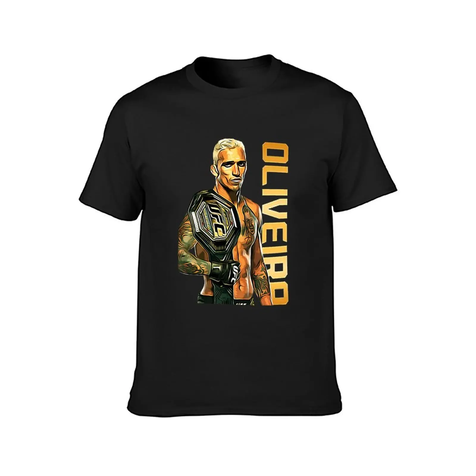 Charles Oliveira T-Shirt graphics summer top blacks boys whites mens t shirts casual stylish