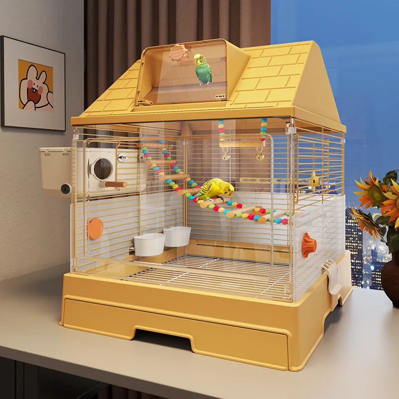 

Flight Acrylic Bird Cages Hammock Goods Plastic Pedestal Bird Cages Toys Parrot House Cockatiel Bird Supplies