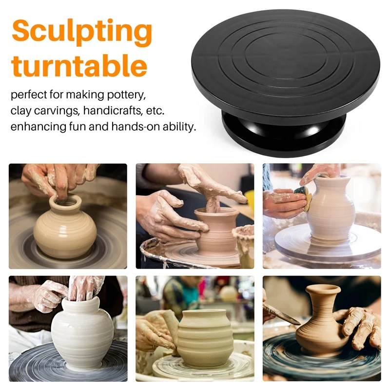 30Cm Pottery Wheel Modelling Platform Sculpting Turntable Model Making Clay Sculpture Tools Round Rotary Turn Plate Pottery Tool