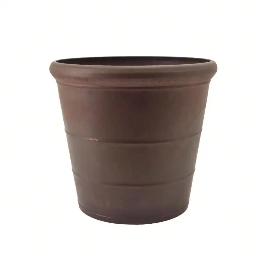 

Basic Drop 11-1/2 in. x 10 in. Chocolate Composite Pot,Flower Plant Pot for Indoor Outdoor Herb Snake Plants
