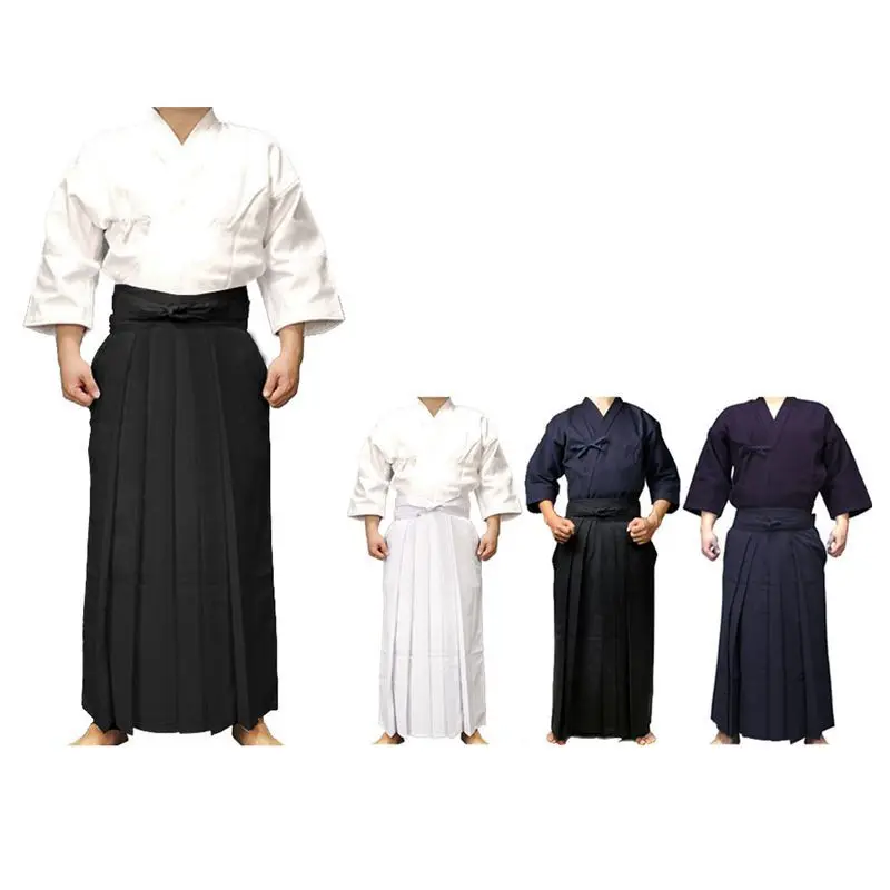 

High-Quality Aikido Kendo Uniform Japan Hakama Aikido Martial Arts Training Clothes Anime Cosplay KENSHIN Samurai Clothes