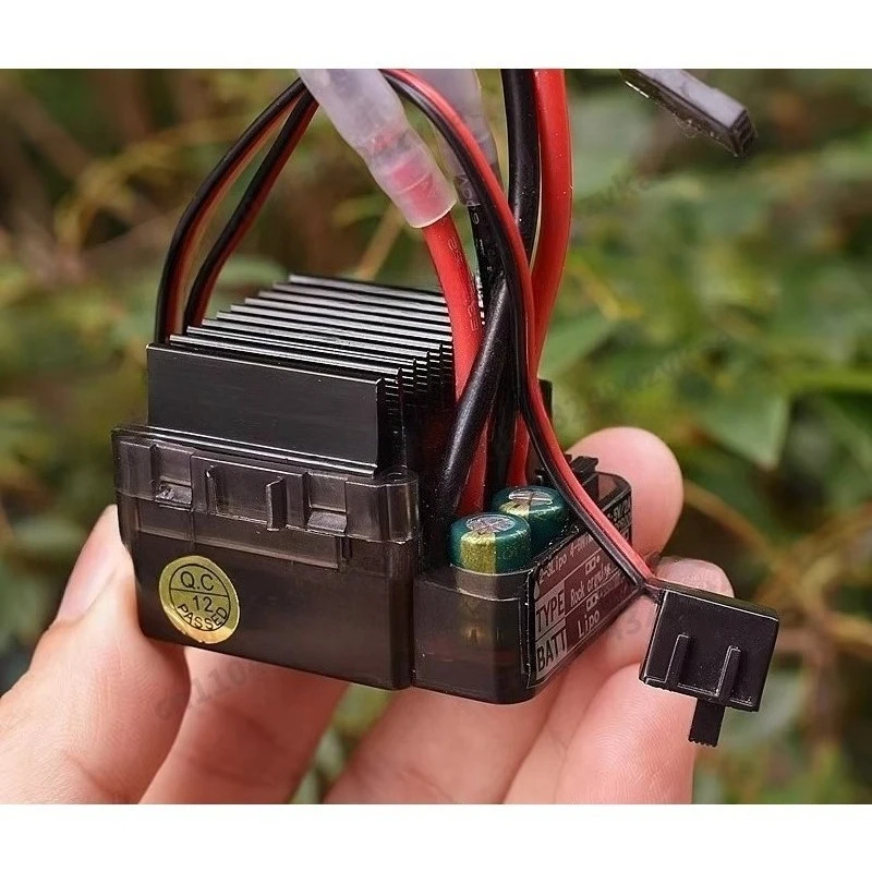 1:10 Model Car Electronic Speed Controller Brushed Motor Compatible ESC (2S-3S, Waterproof, Multi-Function)