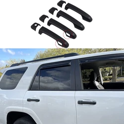 Car Accessories for Toyota 4Runner 2010-2024 ABS Matte Black Exterior Side Door Handles Cover Trim