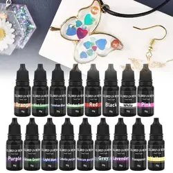 10g Color UV Glue Epoxy Resin Glue High-Definition Transparent UV Pen Irradiation UV Curing DIY Jewelry Making UV Resin Glue