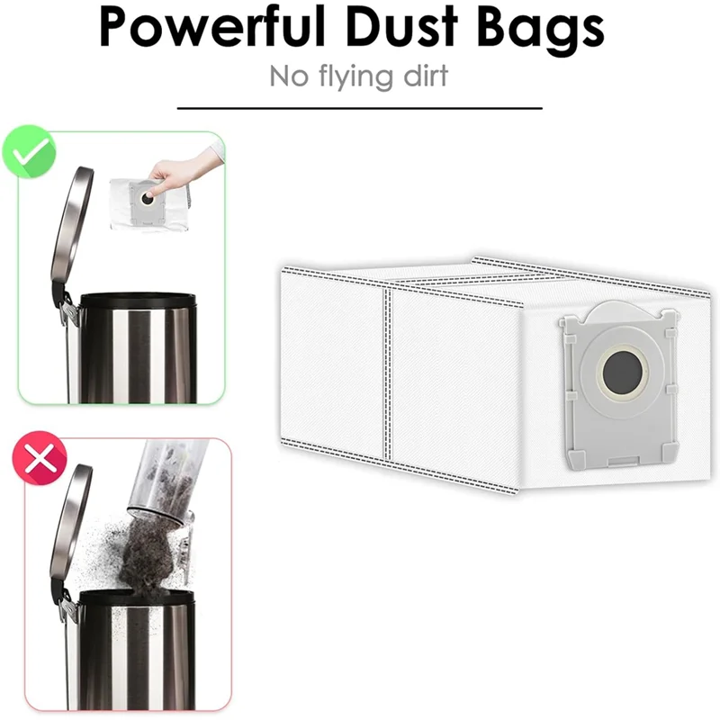 【استيقاظ】أكياس غبار بديلة للمكنسة الكهربائية الروبوتية ECOVACS DEEBOT X8 PRO OMNI/ T50 MAX PRO Omni/ T50 PRO Omni