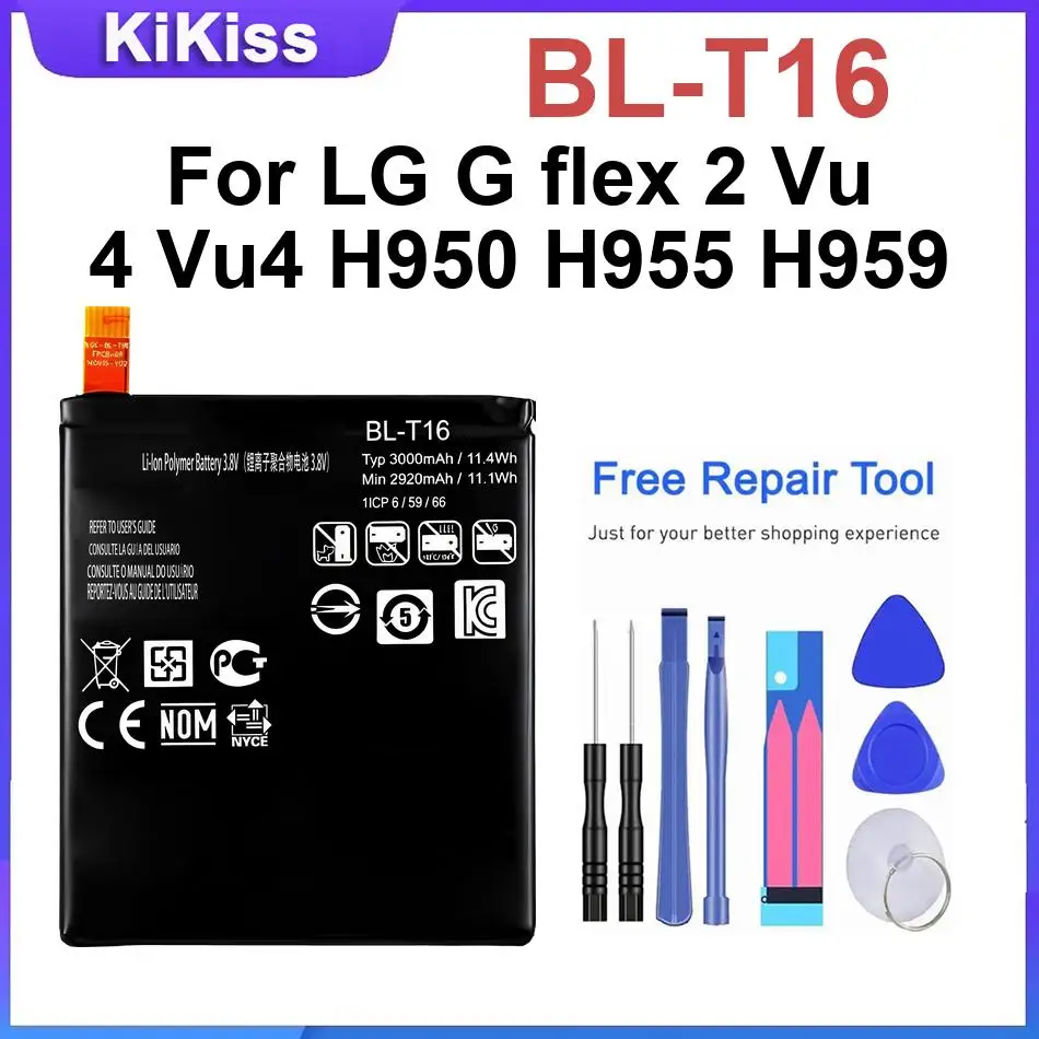 Аккумулятор для мобильного телефона BL-T16 для LG G flex 2 Vu 4 Vu4 H950 H955 H959, сменные батареи BL T16