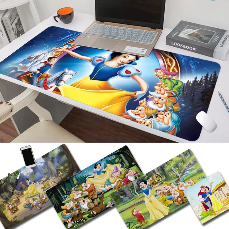 

Disney Snow White Princess Mousepad Beautiful large gaming mousepad XL XXL gamer mouse pad Size for Game Keyboard Pad for Gamer