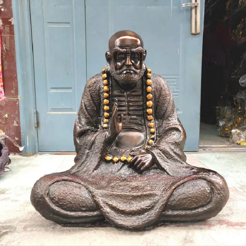 50%OFF 70cm huge large Buddhism Taoism ZenTao Dharma Bodhidharma buddha bronze Sculpture statue HOME temple protection