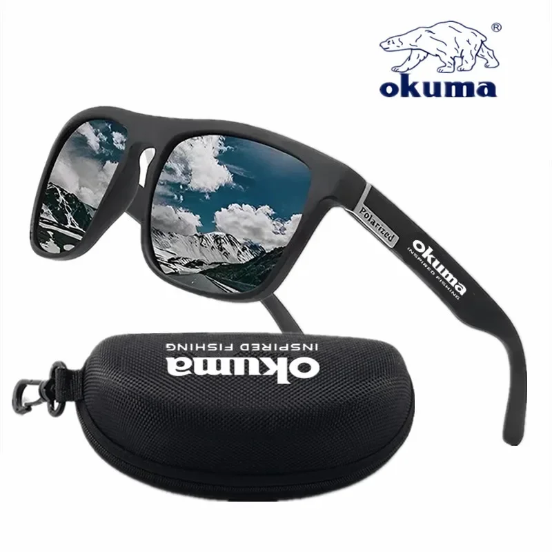 Okuma-gafas de sol polarizadas UV400 para hombre y mujer, lentes de sol al aire libre para caza, pesca, conducción de bicicletas, caja opcional