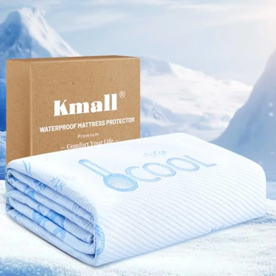 

Cooling Size Mattress Protector - 100% Waterproof and Breathable Cool 3D Air Fabric Bed Mattress Cover, Ultra Soft Noiseless Ma