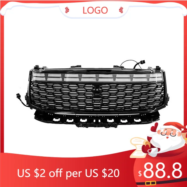 

STLF New Design Car Upgrade Accessories ABS Iron Knight LED Light Front Grille for GWM Tank 500