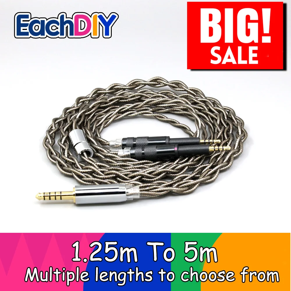 

99% Pure Silver Palladium + Graphene Gold Earphone Cable For DROP + Grell OAE1 OAE2 Headphone LN009026