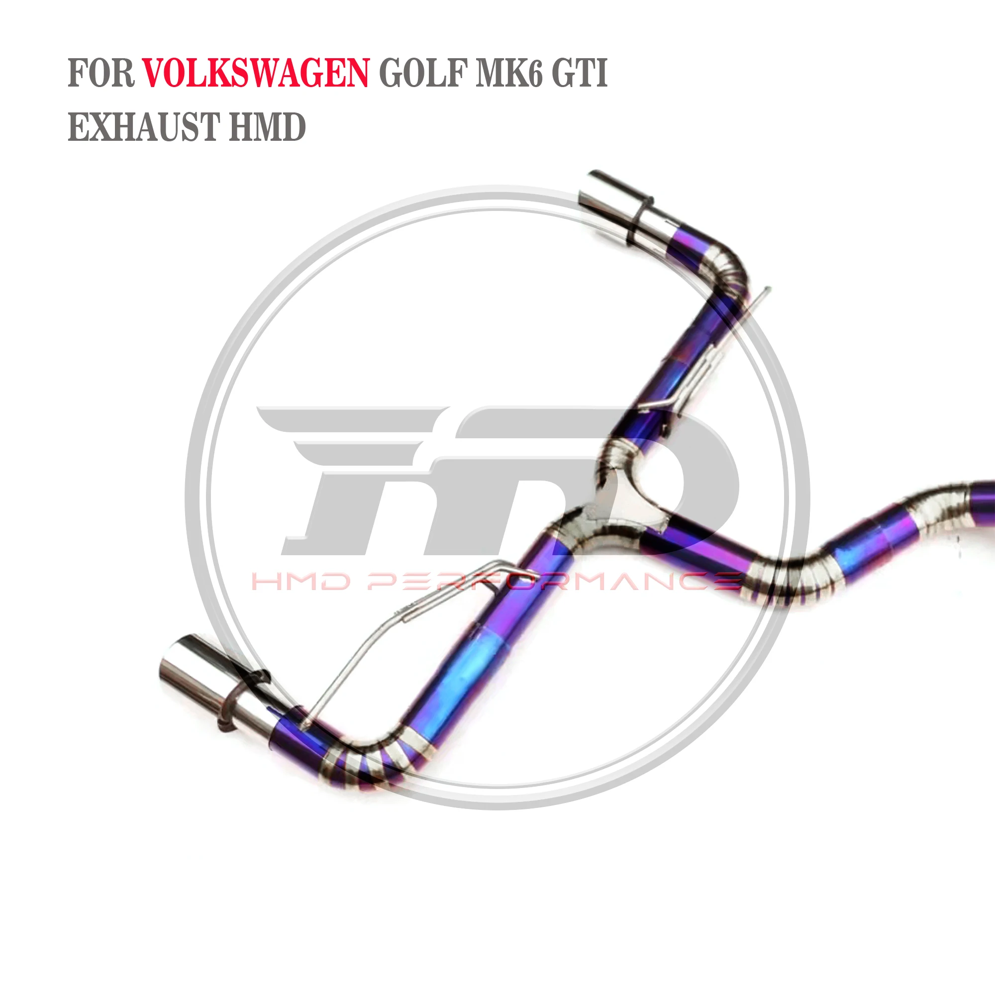 

HMD Titanium Alloy Exhaust System Performance Catback exhaust for Volkswagen Golf MK6 GTI with Valves Muffler