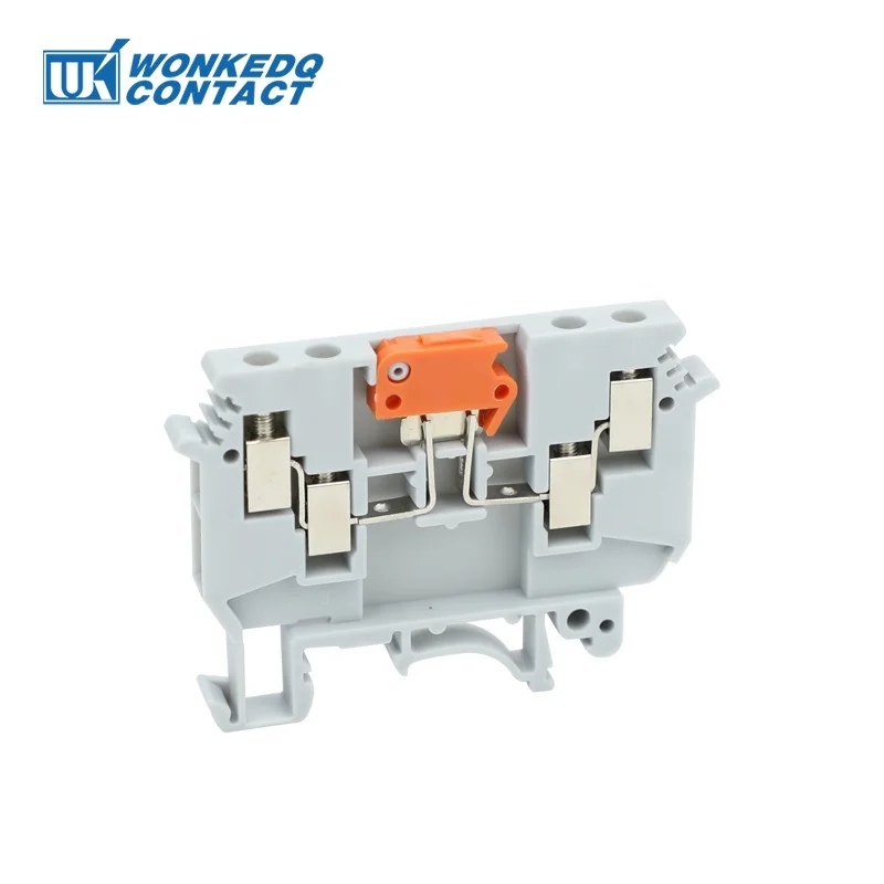 10Pcs UDK4-MTK Knife Disconnect Screw Connect Terminal Block 4mm² Cable Connector Electrical Din Rail Terminal Block UK UDK 4