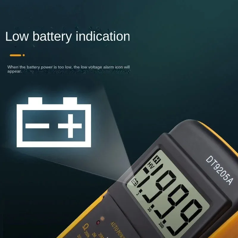 DT9205A Digital Multimeter Transistor Capacitor Meter Tester AC/DC Electrical NCV Test Meter Analog Auto Range multi meter