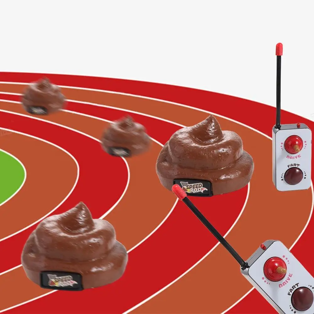 Novelty 360 Rotating Remote Control Poop Simulation Fart Sound Poop Trick Toy Moving Funny Poop Joke Toys Prank Toys