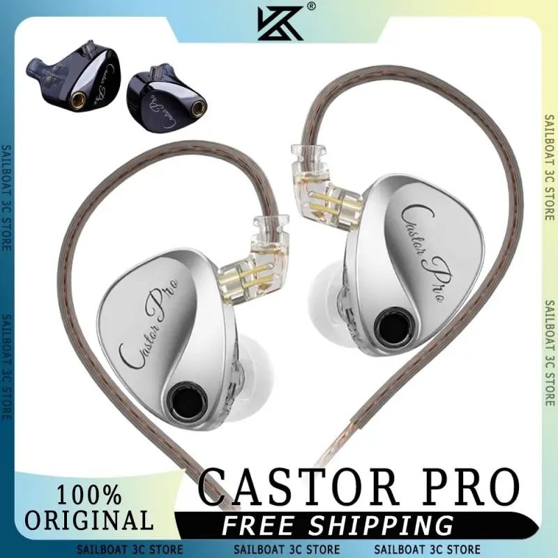 KZ Castor PRO In Ear Earphone HiFi Bass Dynamic High-end Tunable Headset With Detachable Cable Custom Music Earbuds CastorPRO