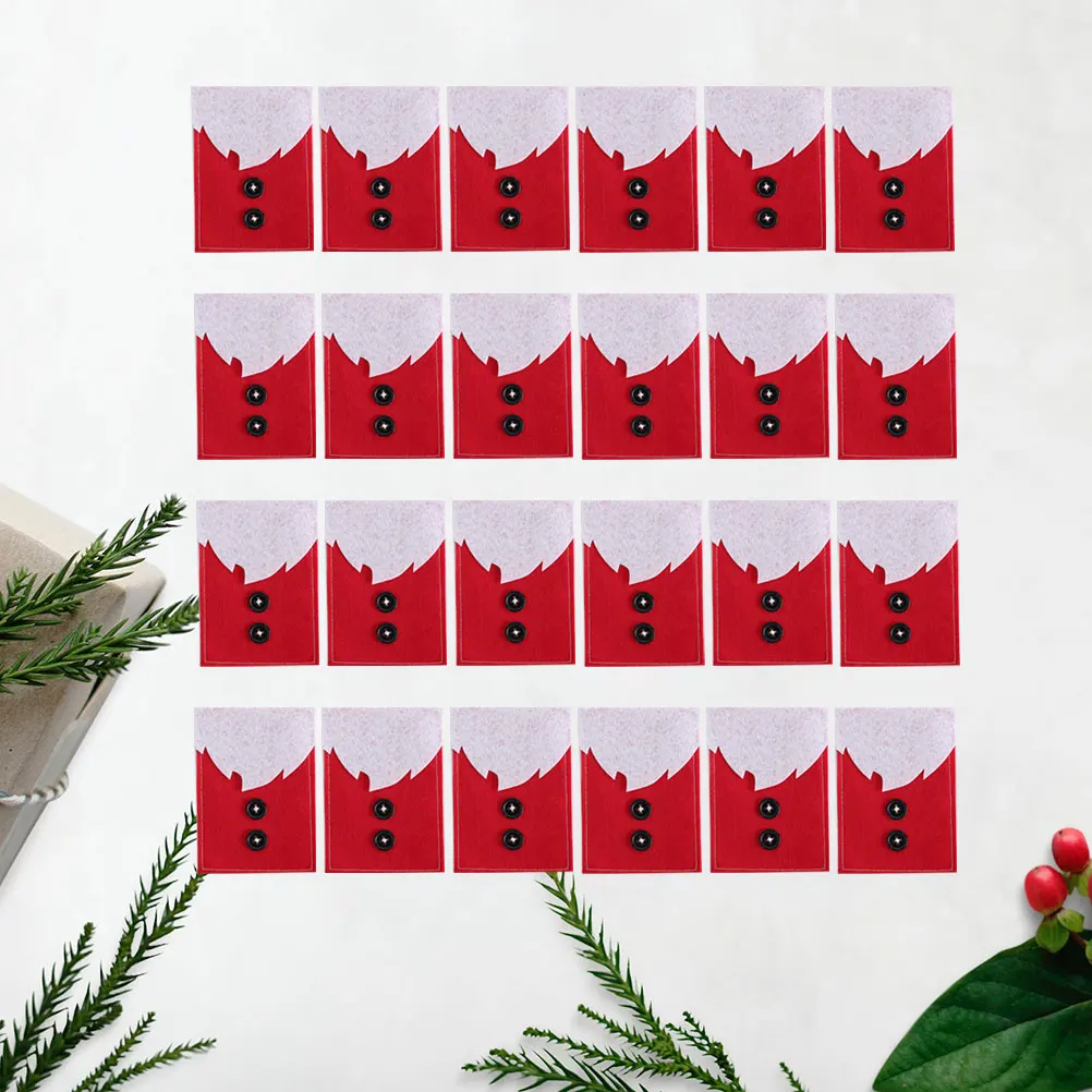 

24 Pcs Christmas Utensils Tableware Bag Clothing Silverware Bags for Decorations