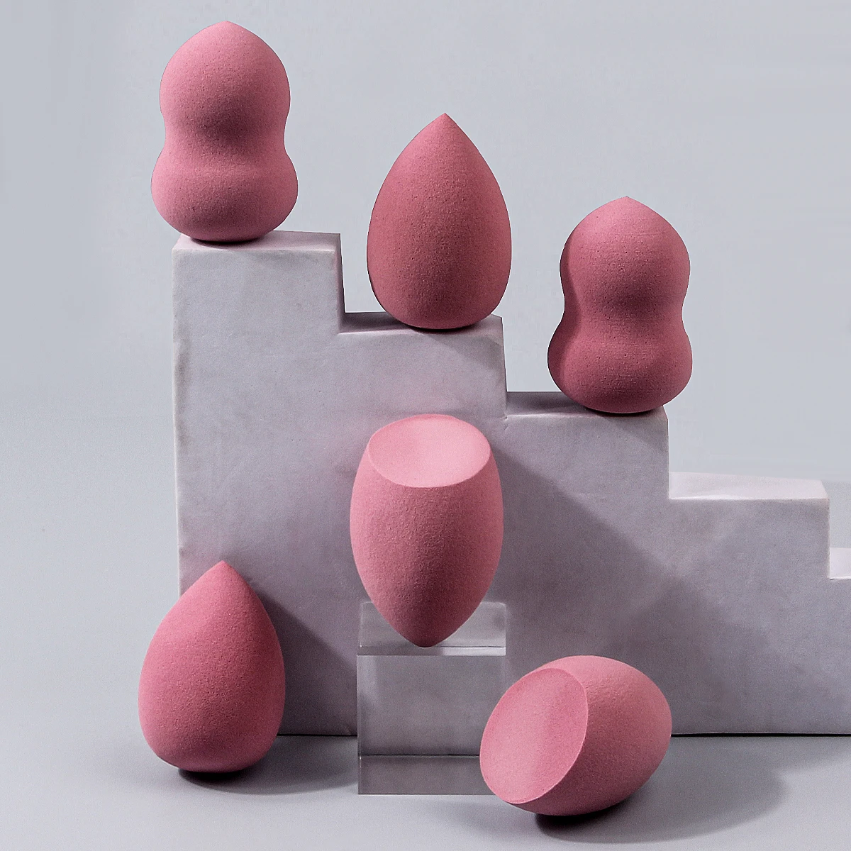 Ensemble d'œufs éponge de maquillage professionnel multicolore 6 pièces, haute résilience, application de maquillage fine, outil de maquillage pour le visage lisse