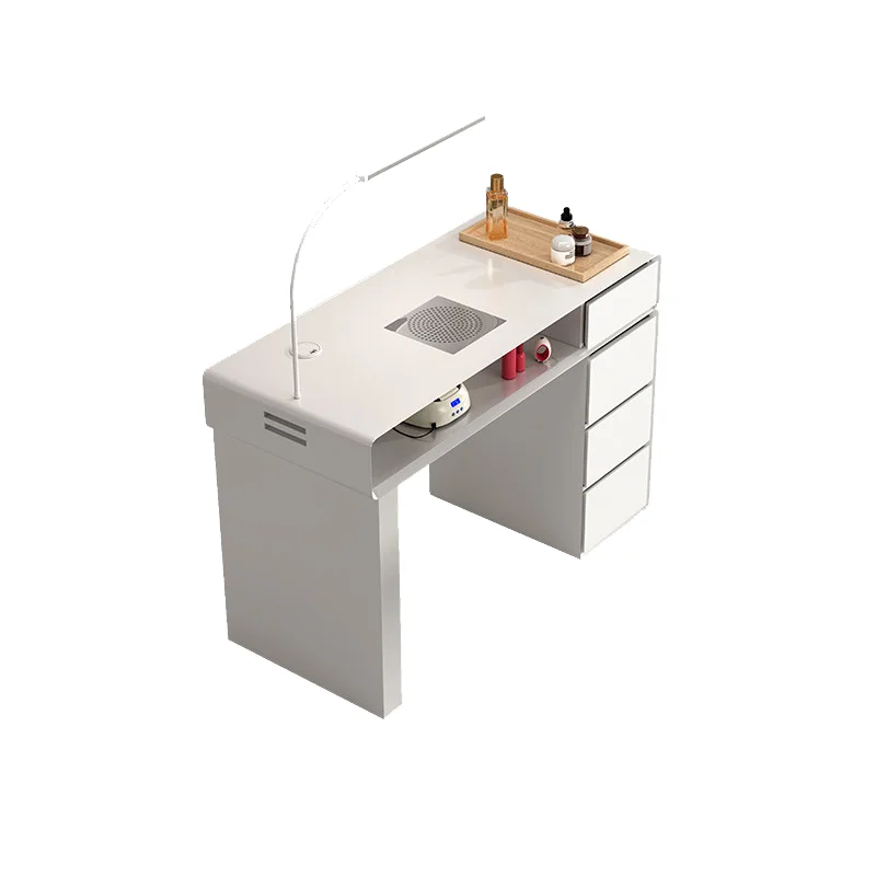 Minimalist Aesthetic Nail Desk Premium High Quality Italian Design Nail Desk Multifunction Storage Mesa De Unha Salon Furniture