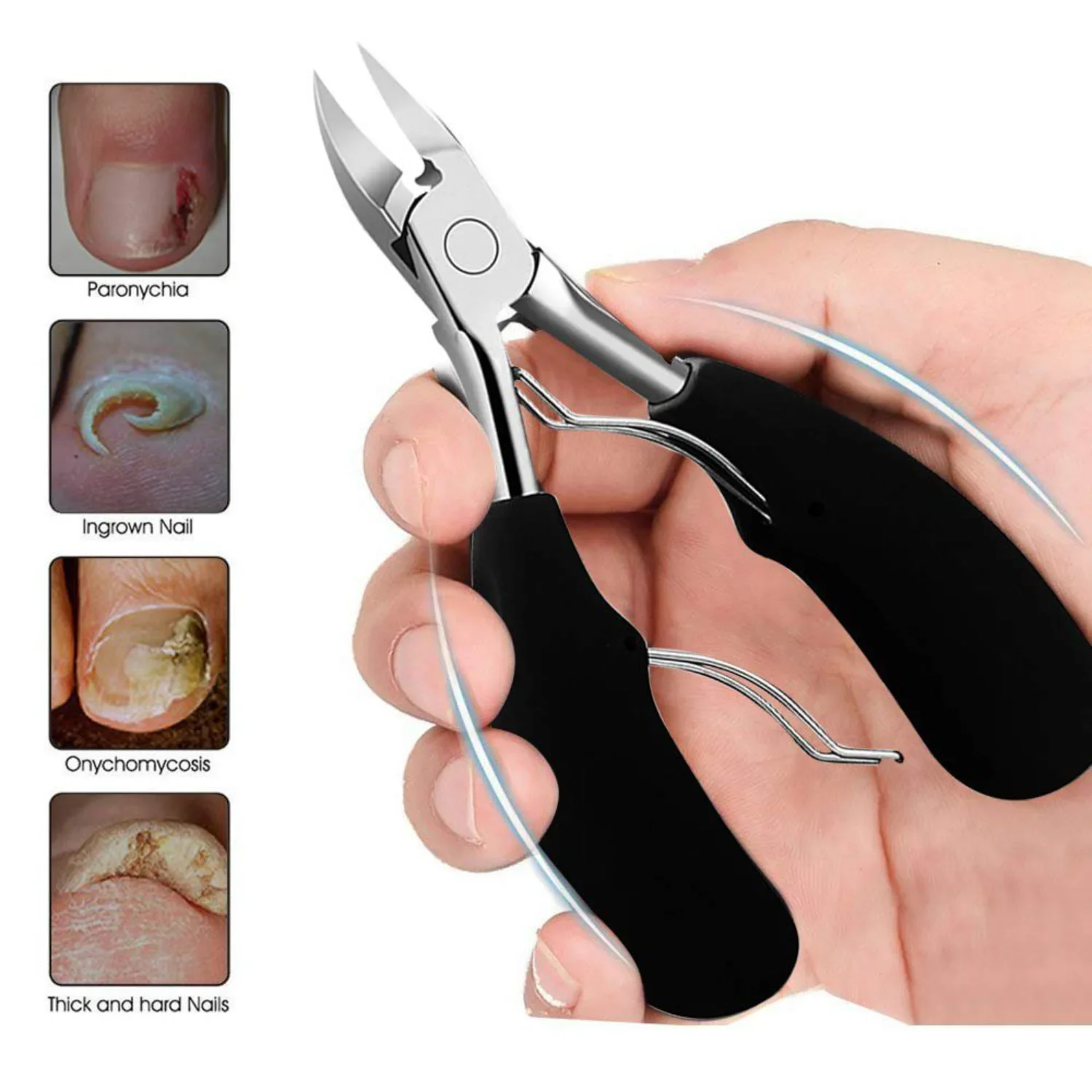 

Heavy Duty Toe Nail Clippers for Thick and Ingrown Nails - Large Nail Nipper for Seniors